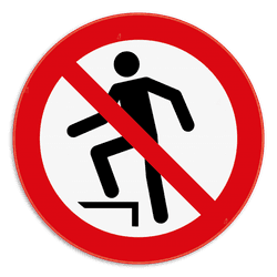 Panneau d'interdiction - P019 - Interdiction de marcher sur la surface