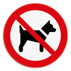 Panneau d'interdiction - P021 - Interdit aux chiens