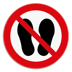 Verbodsbord - Verboden op te staan - pictogram P024