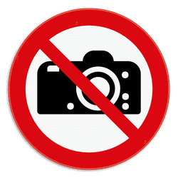 Panneau d'interdiction - P029 - Interdiction de photographier