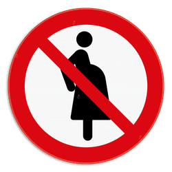 Verbodsbord - Verboden voor zwangere vrouwen - pictogram P042