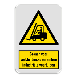 Waarschuwingsbord met 1 pictogram