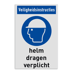 Veiligheidsbord M014 helm dragen verplicht