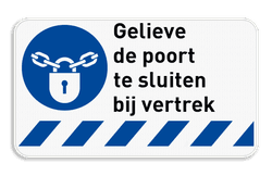 Veiligheidsbord - M028 - Vergrendeling verplicht