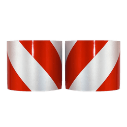 Markeringstape reflecterend klasse 1 - rol 22,85 meter - 100mm - links/rechts