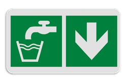 Reddingsbord E015 - Drinkbaar water met pijl