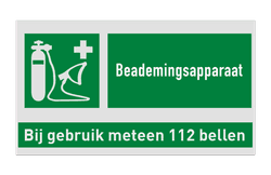 Reddingsbord E028 - Beademingsapparaat met tekst