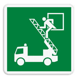 Vluchtroute bord E017 - Vluchtraam
