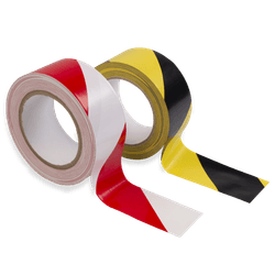 Ruban de signalisation au sol bicolore &ndash; Vinyle int&eacute;rieur 50 mm x 33 m