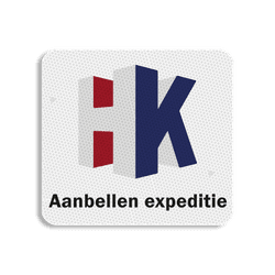 Vlak logobord 119x109mm eventueel met gaten