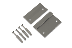 Muurbeugelset RAL7042 aluminium - verkeersbord op vlakke muur