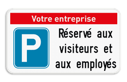Panneau de stationnement 4:2 personnalisé – Réservé aux visiteurs
