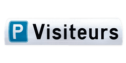 Panneau pour butée de parking en béton – Visiteurs – 600x300mm