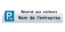 Panneau voiture électrique  pour butée de parking en béton