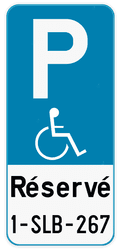 Panneau E9 Handicapé – Avec Numéro de Plaque Personnalisé