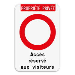 Panneau combiné - Interdiction d'accès - Texte personnalisé