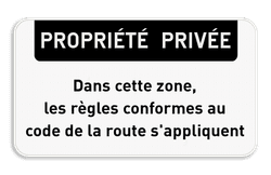 Panneau d'interdiction - PROPRIÉTÉ PRIVÉE - Code de la route