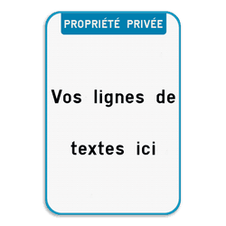 Panneau de Texte Personnalisable avec Texte d'en-tête