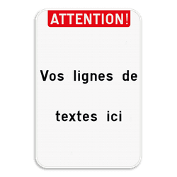 Panneau de Texte Personnalisable avec Texte d'en-tête Rouge