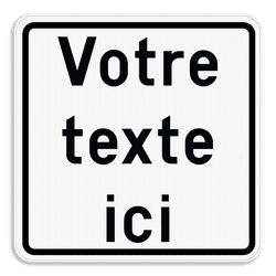 Panneau de texte 1:1 Carré Personnalisable