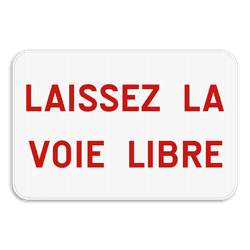 Panneau de Texte Personnalisable - Orientation Paysage Rouge/Blanc