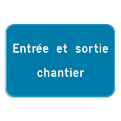 Panneau de texte Rectangulaire - Personnalisable paysage - Blanc/bleu