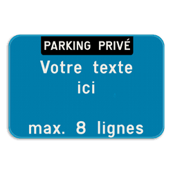 Panneau de Texte Personnalisable - Paysage Bleu
