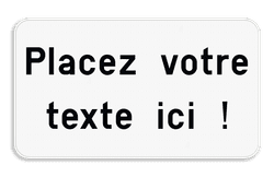 Panneau de Texte Personnalisable - 1 à 4 Lignes Blanc/Noir