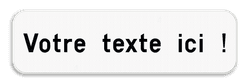 Panneau de Texte Personnalisable - 2 Lignes de Texte Blanc/Noir