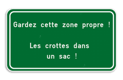 Panneau personnalisable “Gardez cette zone propre” – spécial chiens