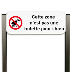 Panneau pour chien avec logo et texte personnalisable sur poteaux