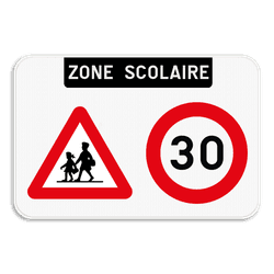 Panneau d'information - Zone scolaire - A23 - C43