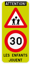 Panneau de signalisation 4:9 - Attention ! Les enfants jouent