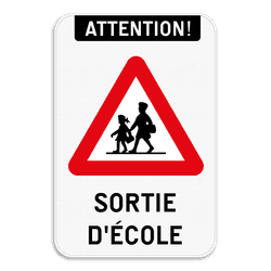 Panneau de signalisation - A23 - Sortie d'école