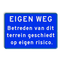Informatiebord ARD - Betreden op eigen risico