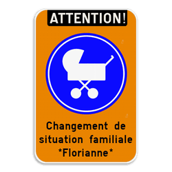 Panneau de Signalisation Naissance Personnalisable