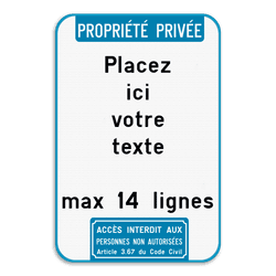 Panneau de texte - Texte d'en-tête - Pictogramme