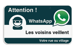 Panneau additionnel WhatsApp - Nom de rue