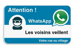 Panneau WhatsApp - Texte personnalisé - Bleu