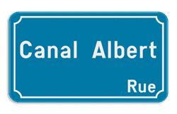 Plaque de rue belge 400x200mm personnalis&eacute;e &ndash; Nom de rue au choix