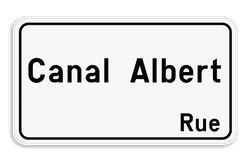 Plaque de rue 4:2 personnalisable – Style classique belge