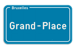 Plaque de rue Bruxelles personnalisée – Nom au choix