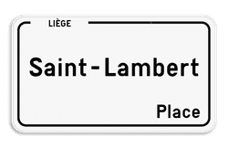 Plaque de rue Liège personnalisée – Nom de rue au choix