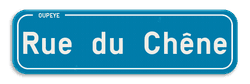 Plaque de rue Belge 7:2 - Ville/Commune - Bleue