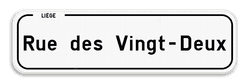 Plaque de rue belge 700x200mm - Ville/Commune blanche - Personnalisable