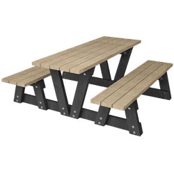 Table de pique-nique sans dossier - Bicolore - Modèle Lyon