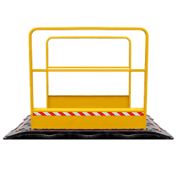Passerelle en plastique avec garde-corps - Jaune - 1700x1000mm
