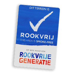 Sticker reflecterend - Rookvrije Generatie - THIS AREA IS SMOKE-FREE