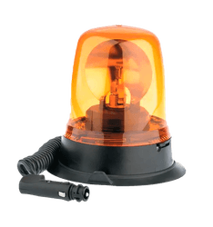 Lampe clignotante orange 12V – Base magnétique – Câble spiralé​