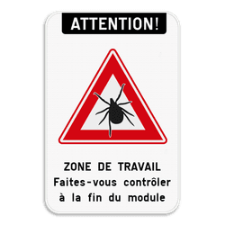 Panneau d'information - Zone de travail